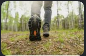 Footsteps representing a renewed walk